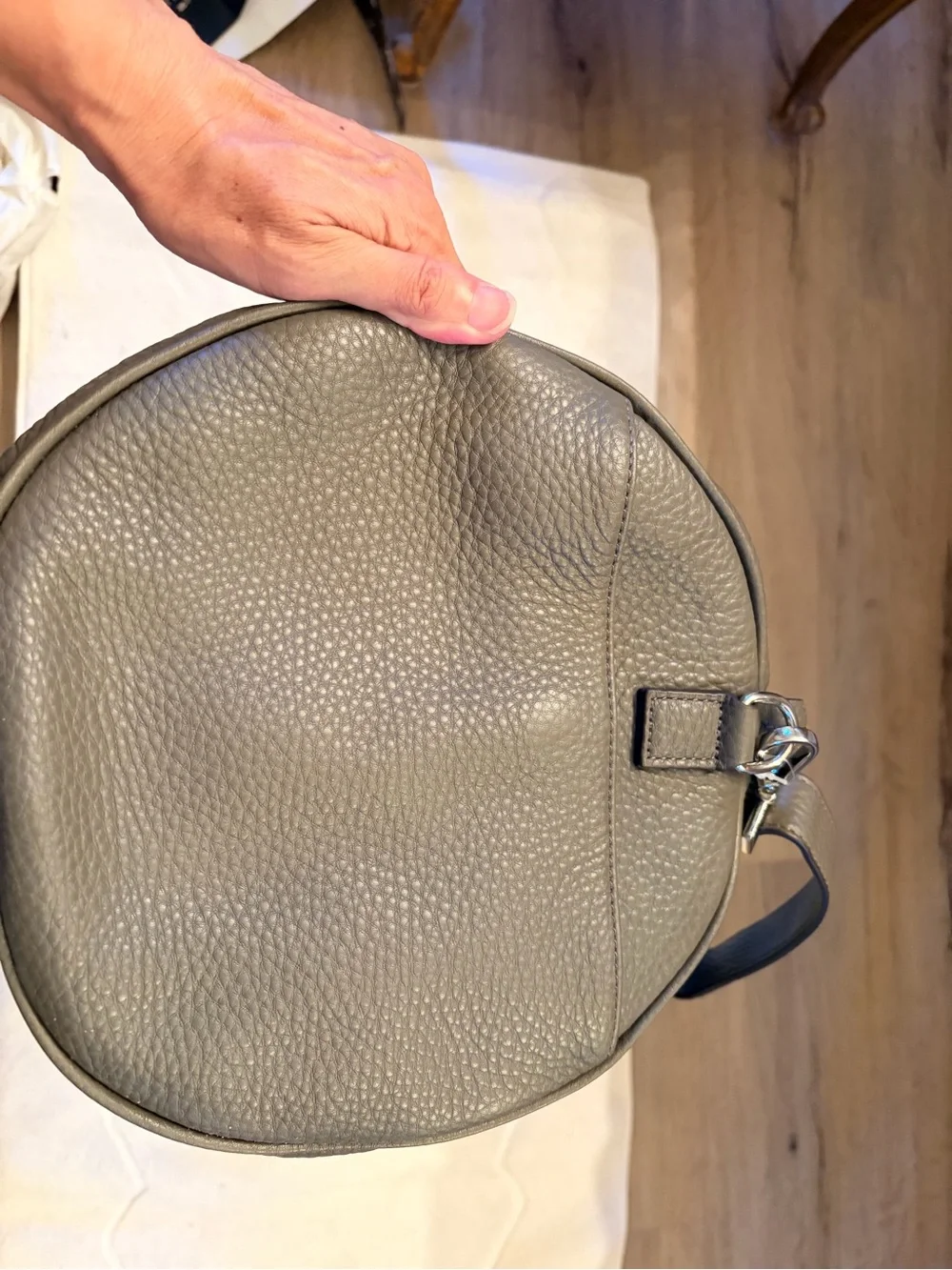 New w tag - uri  minkoff Leather duffle bag leather grey